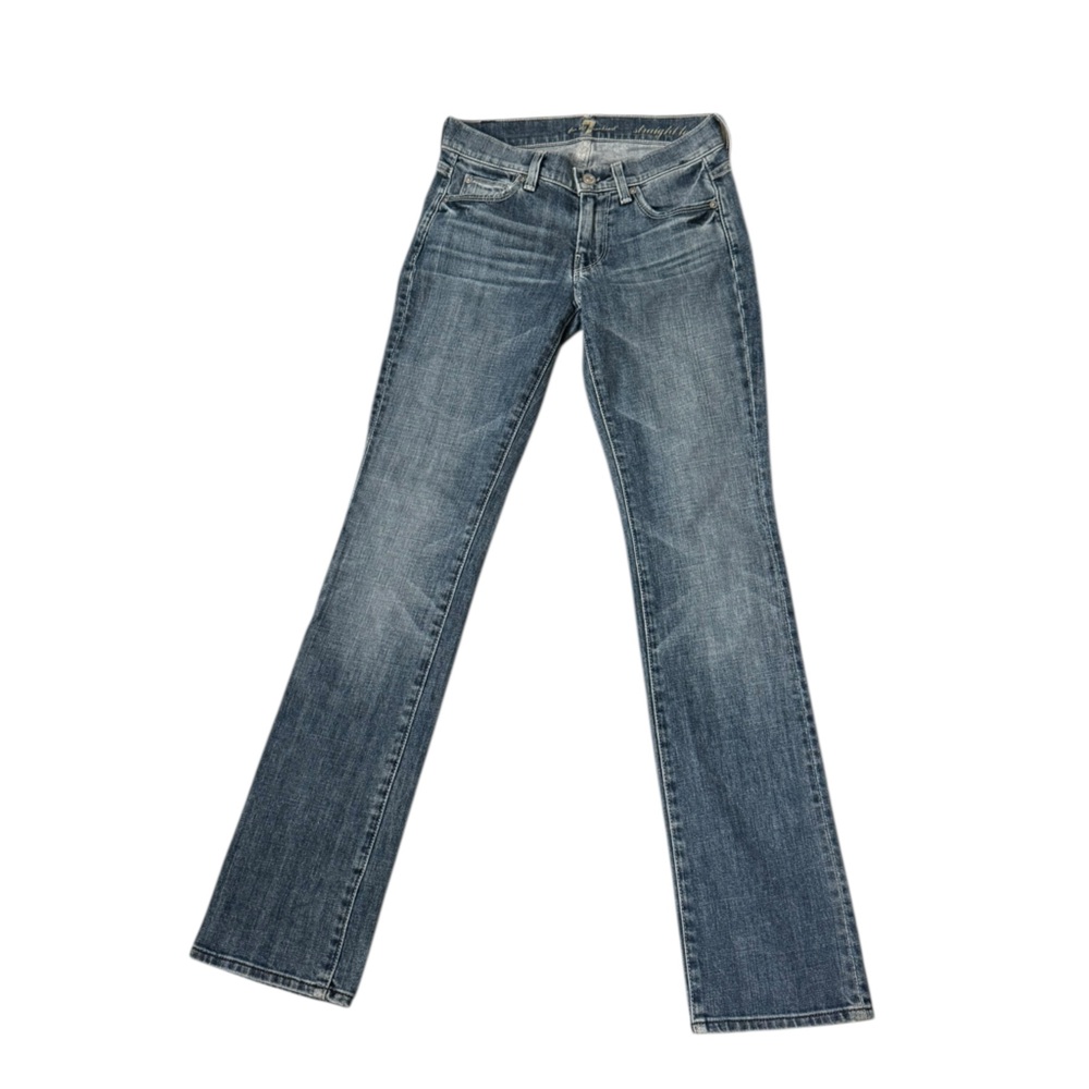 7 For All Mankind Biker, Curvy and Comfy Straight Jeans in Blue